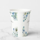 青エレガントフローラ洗礼パーティー宗教 紙コップ (右)