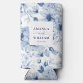 青エレガントフローラ結婚クーラーボックス スリム缶クーラー (裏面)