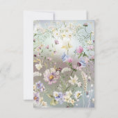 青エレガントフローラ結婚サンキューカード サンキューカード (裏面)