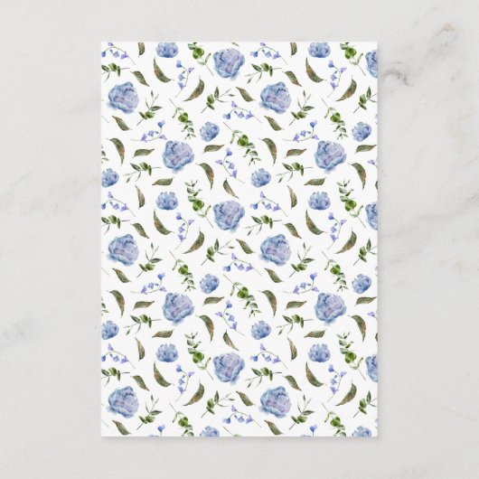 青エレガントフローラ結婚ズ エンクロージャーカード (裏面)