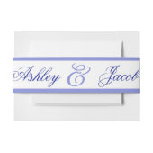 青エレガントフローラ結婚式招待状 招待状ベリーバンド (正面例)