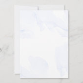 青エレガントフローラ結婚式招待状 招待状 (裏面)