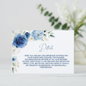 青エレガントフローラ結婚詳細 エンクロージャーカード (スタンド正面)