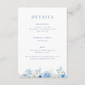 青エレガントフローラ結婚詳細 エンクロージャーカード (正面)