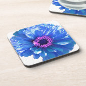 青エレガントフローラ青デイジー コースター (左側)