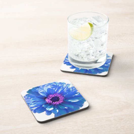 青エレガントフローラ青デイジー コースター (右側)