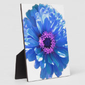青エレガントフローラ青デイジー フォトプラーク (側面)