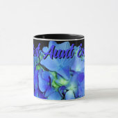 青エレガントフローラ青バラ青紫陽花 マグカップ (中央)