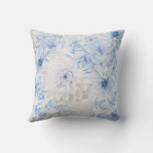 青エレガントフローラ クッション (裏面)