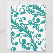 青エレガントフローラ 招待状 (裏面)