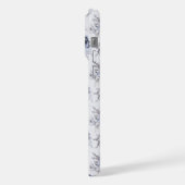 青エレガントフローラ iPhoneケース (左側面)