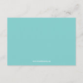 青エレガントブライダルシャワーアドバイス アドバイスカード (裏面)