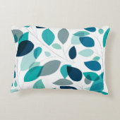 青エレガントモダンと緑の離れパターン | アクセントクッション (裏面)