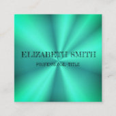 青エレガントモダングラデーション四角ビジネスカード スクエア名刺 (正面)