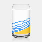 青エレガントモダンビーチ波 ガラス缶 (裏面)