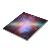 青エレガントモダン宇宙風景 タイル (側面)