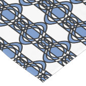 青エレガントモダン抽象芸術スカラブパターン ショートテーブルランナー (コーナー)