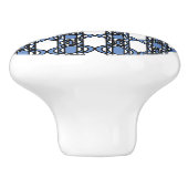 青エレガントモダン抽象芸術スカラブパターン セラミックノブ (側面)