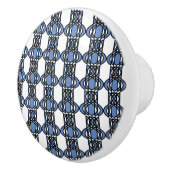 青エレガントモダン抽象芸術スカラブパターン セラミックノブ (右)