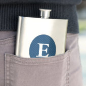 青エレガントモノグパーソナライズされたラム フラスク (インサイチュ)