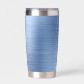 青エレガントモノグラム 保温保冷タンブラー (背面)