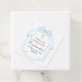 青エレガントリボン確認パーティー フェイバータグ (インサイチュ)