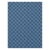 青エレガントヴィンテージダマスク模様 テーブルクロス (正面)