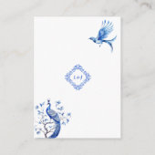 青エレガントヴィンテージチノイ結婚ズリー エンクロージャーカード (裏面)