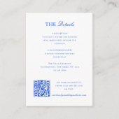 青エレガントヴィンテージチノイ結婚ズリー エンクロージャーカード (正面)