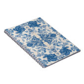 青エレガントヴィンテージフローラ ノートブック (右側)