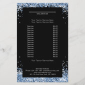 青エレガント両側フライヤー チラシ (正面)