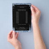 青エレガント両側フライヤー チラシ (ハンドル)