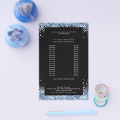 青エレガント両側フライヤー チラシ (シングル)