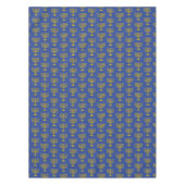 青エレガント中 |ハヌカー（ユダヤ教の祭り）ハヌキヤ |（ユダヤ教）メノラー テーブルクロス (正面)