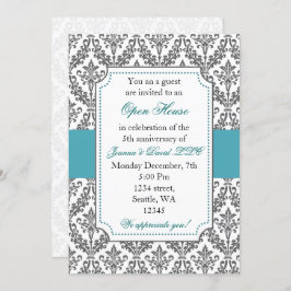 青エレガント企業のパーティの招待状 招待状