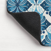 青エレガント入り房保花柄 マウスパッド (コーナー)