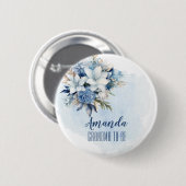 青エレガント冬のフローラシャワーパパ 缶バッジ (正面&裏面)