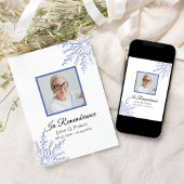 青エレガント冬の雪片の命日 招待状