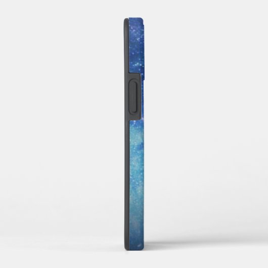 青エレガント勾配モダン銀河系グリッター星 Case-Mate iPhoneケース (裏面 / 右)