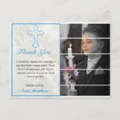 青エレガント十字聖餐会の写真 ポストカード (正面)