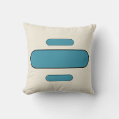 青エレガント四角ストライプの枕 – ミニマリストN クッション (正面)