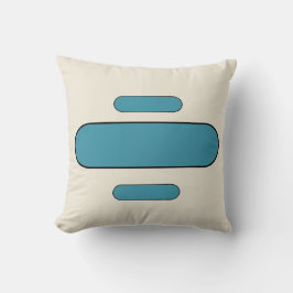 青エレガント四角ストライプの枕 – ミニマリストN クッション