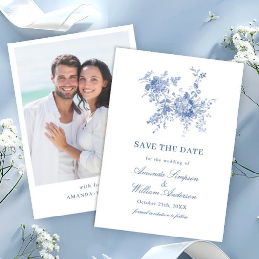 青エレガント園フランスのフローラ結婚の写真 セーブザデート