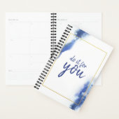 青エレガント大理石グラデーションあなたのためにそれをする引用文 プランナー手帳 (ディスプレー)