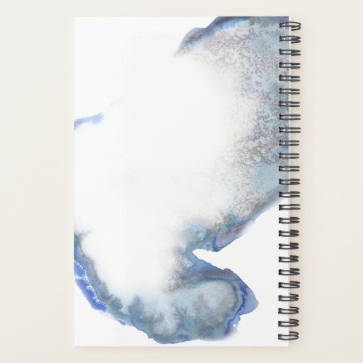 青エレガント大理石グラデーションあなたのためにそれをする引用文 プランナー手帳 (裏面)