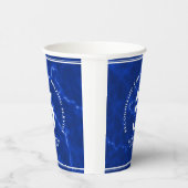 青エレガント大理石5年勤続記念日 紙コップ (右)