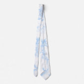 青エレガント大理石 ネクタイ (裏面)