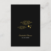 青エレガント天の結婚詳細 エンクロージャーカード (裏面)