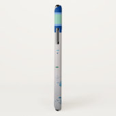 青エレガント孔雀の水の色ありがとう Case-Mate iPhoneケース (裏面/右)