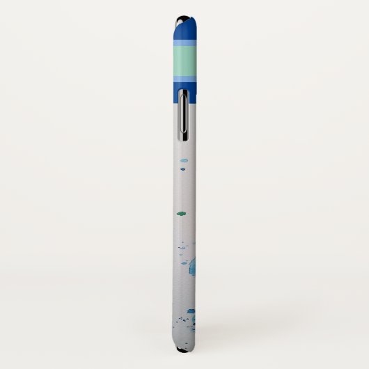 青エレガント孔雀の水の色ありがとう Case-Mate iPhoneケース (裏面/右)